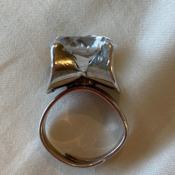 MINT Vintage, MCM, Rock Crystal Stone silver ring by Martti J Hyvärinen, Finland - Picture 3 of 12